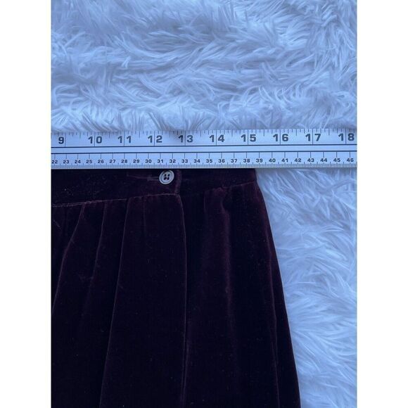 Vintage Burberrys Women’s Velour  Skirt  Size 46 Burgundy - Picture 6 of 8